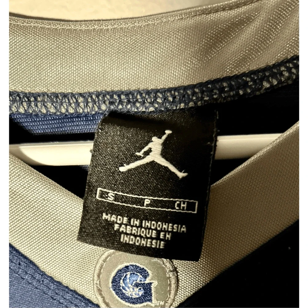 Jordan Georgetown Hoyas NCAA #55 Authentic Blue & Gray Jersey Sz S